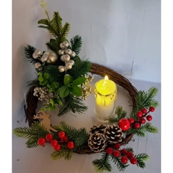 Świeca LED diamentowa 6.5x15cm ciepła lub zimna na baterie AA