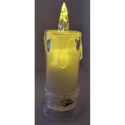 Świeca LED diamentowa 6.5x15cm ciepła lub zimna na baterie AA