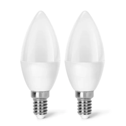 Zestaw 2 żarówek LED C37 E14 9W 840lm 4000K zimne światło do biura
