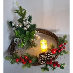 Świeca diamentowa LED 5x9.5cm o delikatnym białym świetle na baterie