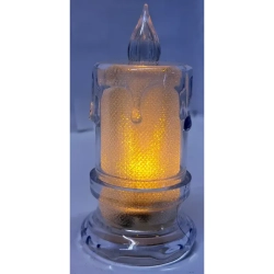 Świeca diamentowa LED 5x9.5cm o delikatnym białym świetle na baterie