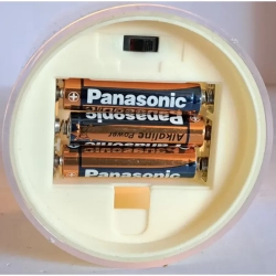 Świeca LED fi7.5cm w przezroczystej osłonie 2 rozmiary