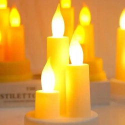 Potrójna świeczka led element stroika DIY wkład do znicza 2 kolory