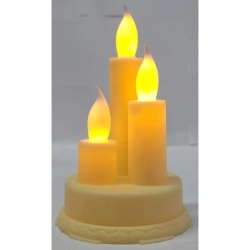 Potrójna świeczka led element stroika DIY wkład do znicza 2 kolory