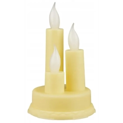 Potrójna świeczka led element stroika DIY wkład do znicza 2 kolory