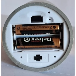 Świeca LED 7.5x10 imitacja marmuru z realistycznym efektem płomienia