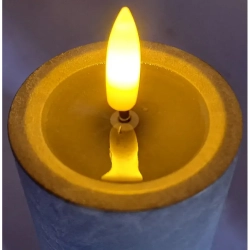 Świeca LED 6x10 imitacja marmuru z realistycznym efektem płomienia