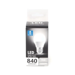 Żarówka LED G45 E27 9W 840lm zimna 4000K do kuchni energooszczędna