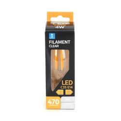 Żarówka LED Filament Przezroczysta C35 E14 4W ciepła 470lm