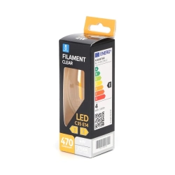 Żarówka LED Filament Przezroczysta C35 E14 4W ciepła 470lm