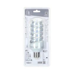 Żarówka spiralna LED E27 18W biała neutralna