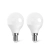 2 x Żarówka LED mała kulka mleczna E14 3W zimna 255 lm Aigostar