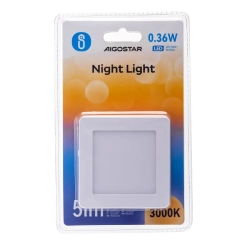 Lampka nocna LED z czujnikiem światła 2-stopniowy ściemniacz