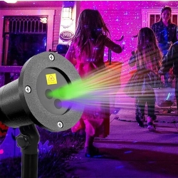 Dyskotekowy projektor laserowy RGB zewnętrzny 3D trzy kolory IP65