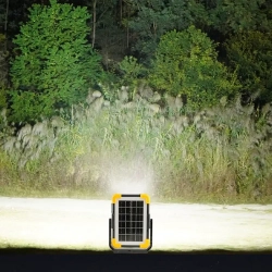 Trójkąt ostrzegawczy LED z funkcją lampy roboczej. Solarny 4 tryby 1500LM.