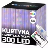 Kurtyna LED USB 5V 300 LED 3x3m pilot RGB.