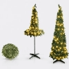 Christmas tree Low voltage Foldable Christmas tree Warm light Dark green cable 3M+H120CM 8 functions