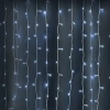 Zewnętrzna kurtyna 120 LED 0,9x1,2 m zimna 10 pasków do efektownego oświetlenia