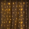 Kurtyna świetlna 0,9x1,8 m 180 ciepłych LED na 10 paskach z zasilaczem do przytulnego klimatu