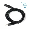 Kabel audio mini jack 3,5 mm męski-żeński 3 m czarny do wygodnego przesyłu dźwięku