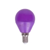 Żarówka LED G45 fioletowa E14 4W mała kulka Aigostar do nastrojowego oświetlenia