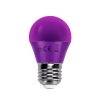 Żarówka LED G45 fioletowa E27 4W=30W Aigostar energooszczędna do nastrojowego oświetlenia