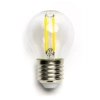Żarówka LED Filament G45 E27 4W 470lm zimna do biura energooszczędna - żółte filamenty pionowe g45 e27