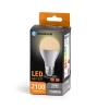 Żarówka LED A67 E27 20W 2100lm ciepła do salonu energooszczędna - matowa biała góra, srebrna podstawa e27