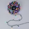 String Lights Solar Flat string lights Linear Dark green cable Multi-colored light 2M+50M 500LED 10c