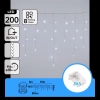 Lampki choinkowe sople fala 200 LED 10 m na 3 baterie AA zimna biel dla efektownego dekoru