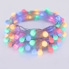 Lampki choinkowe mleczne kulki 25LED multikolor na 3 baterie AA 2,5m dla świątecznego nastroju
