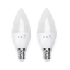 Zestaw 2 żarówek LED C37 E14 10W 935LM zimna 6500K do biura