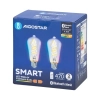 2 x Inteligentna żarówka Bluetooth Mesh ST64 4,9W RGBW Aigostar energooszczędna do salonu