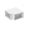 Kwadratowa listwa PVC 40x25 mm biała płaska gięta 4 sztuki praktyczny zestaw