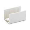Kwadratowy biały łącznik PVC 16x16 mm w zestawie 4 sztuk praktyczny do montażu