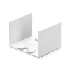Kwadratowy biały łącznik listwy PVC 60x40 mm w praktycznym zestawie 4 sztuk