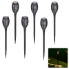 6x Mała pochodnia LED 50 cm z zimnym efektem płomienia lampa solarna praktyczna i trwała