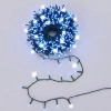 String Lights Low voltage Flat string lights Linear Dark green cable Blue light 3M+15M 300LED 5cm spacing Timer-ON Flash