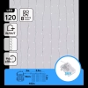 String Lights Battery 3AA Flat string lights Curtain Transparent cable White light 3M+0.9*1.2M 120LE
