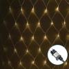 Niskonapięciowa siatka 100 LED 1,5x1,5 m ciepła biel do przytulnego klimatu