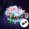 Niskonapięciowe lampki choinkowe 300 LED RGB z pilotem 30 m + 3 m do dekoracji zewnętrznych