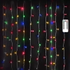 Kolorowa kurtyna LED RGBY 3x3 m z pilotem USB do efektownych dekoracji