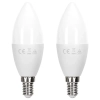 Zestaw 2 żarówek LED C37 E14 11W 6500K zimne do biura energoszczędna