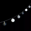 Bawełniana girlanda 10 szarych i białych kul 2 m dł. na baterie dla przytulnej dekoracji