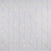 String Lights Battery 3AA Flat string lights Curtain Transparent cable Warm light 3M+1.2*1.2M 156LED 10cm spacing 8-Func
