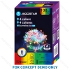 String Lights Solar Flat string lights Curtain Dark green cable Multi-colored light 3M+1.5*1.2M 192LED 10cm spacing 8 fu