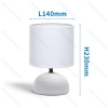 Table lamp Ceramic Grooved line pattern E14 White&Grey Without bulb