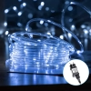 Wężyk led Φ5mm 10mb sznur 100 led biały zimny z zasilaczem 8 funkcji