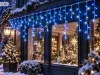 Lampki choinkowe sople 1000 LED 67 m z flashem niebieskie zewnętrzne i wewnętrzne