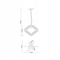 Lampa wisząca LED Mesto 39W 47x35cm 4000K czarny — zdjęcie 3